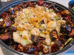 金椒脆鱼拼虾仁-大丰收脆鱼(浦西万达店)