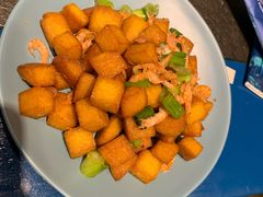 小葱虾皮拌饼子-马路边上·小海鲜烧烤(八一路店)