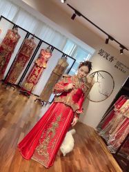 -懿沉香中式嫁衣礼服秀禾服龙凤褂马来褂旗袍总店
