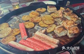 Grilled Crab Stick on Iron Plate