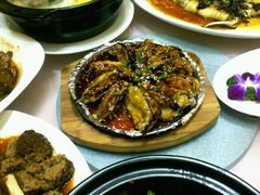铁板鲜虾茄盒-百年食府(亦庄店)