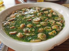 荠菜双菇烩虾仁-汤记传菜(浦江店)