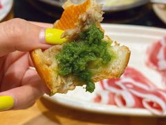 韭菜花配包子-额尔敦传统涮.冰煮羊火锅(乌兰察布体育场店)