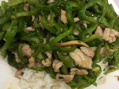 青椒肉丝盖浇饭-老头盖浇饭(南京新街口明瓦廊宏光酒店店)