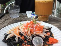 阿拉斯加蟹肉配海胆酱墨鱼汁意面-CHILLAX轻乐时(侨建·Hi City店)
