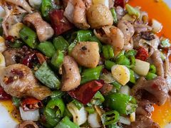 干煸猪大肠-豆腐脑花