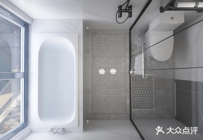 大部分面积下沉式吊顶做无主灯设计