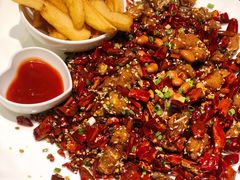 经典辣子鸡配大薯条-眉州东坡·熊猫主题餐厅(枫蓝店)