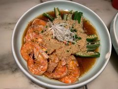 秋葵粉丝蒸大虾-枚青·临安酒肆(腾飞大厦店)
