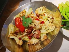 干锅腊肉花菜-避风塘·老港味餐厅(虹口龙之梦店)