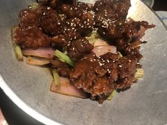 蒜香蜜汁排骨-绿茶餐厅(松江万达店)