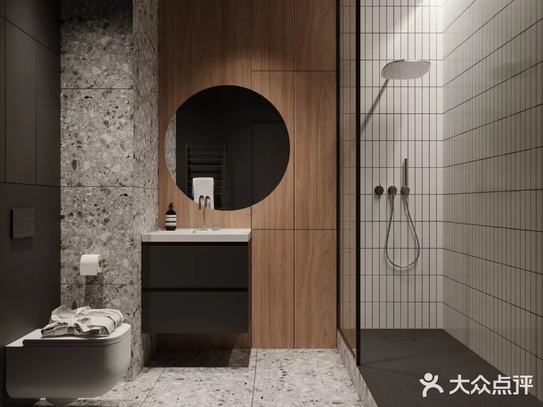 由于户型限制，厨房卫生间这边几乎无采光，设计师将卧室