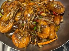 黑胡椒芝士年糕虾-新白鹿餐厅(百联中环店)