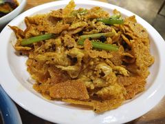 杂粮锅巴炒鸡蛋。-秦唐一号西安菜馆(钟楼店)