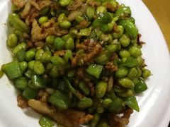 毛豆炒肉-信阳风味罗山大肠汤(经一路店)