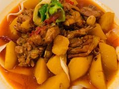 沙湾大盘鸡-西域盛宴烧烤新疆菜清真餐厅(古美店)