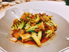 干锅有机花菜-霞客居酒店·霞客食府·宁海特色小海鲜