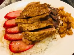 卤水鹅饭拼红肠和鹅肾-陈勤记