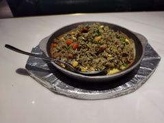 铁板榄菜牛仔肉蛋托饭-杯子红牛排(创意产业园店)