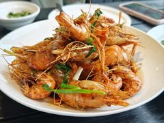 姜葱家烧风味大虾-朴墅(西湖青芝坞店·杭帮菜·家宴.14年的店)