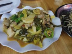 酸菜炒大肠-苏记农家菜馆