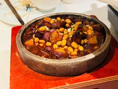 石锅黄豆焖茄子-庆江南江南菜(琴湖溪里花园城店)