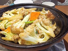 花肉炒台山菜花-常来小聚·广州非遗传承餐厅(高德置地店)