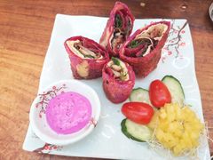 火龙果卷饼-甘味食堂(素食料理/蔬食料理/恆春美食)