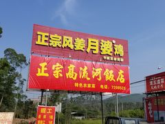 门面-正宗高流河饭店原创风姜鸡