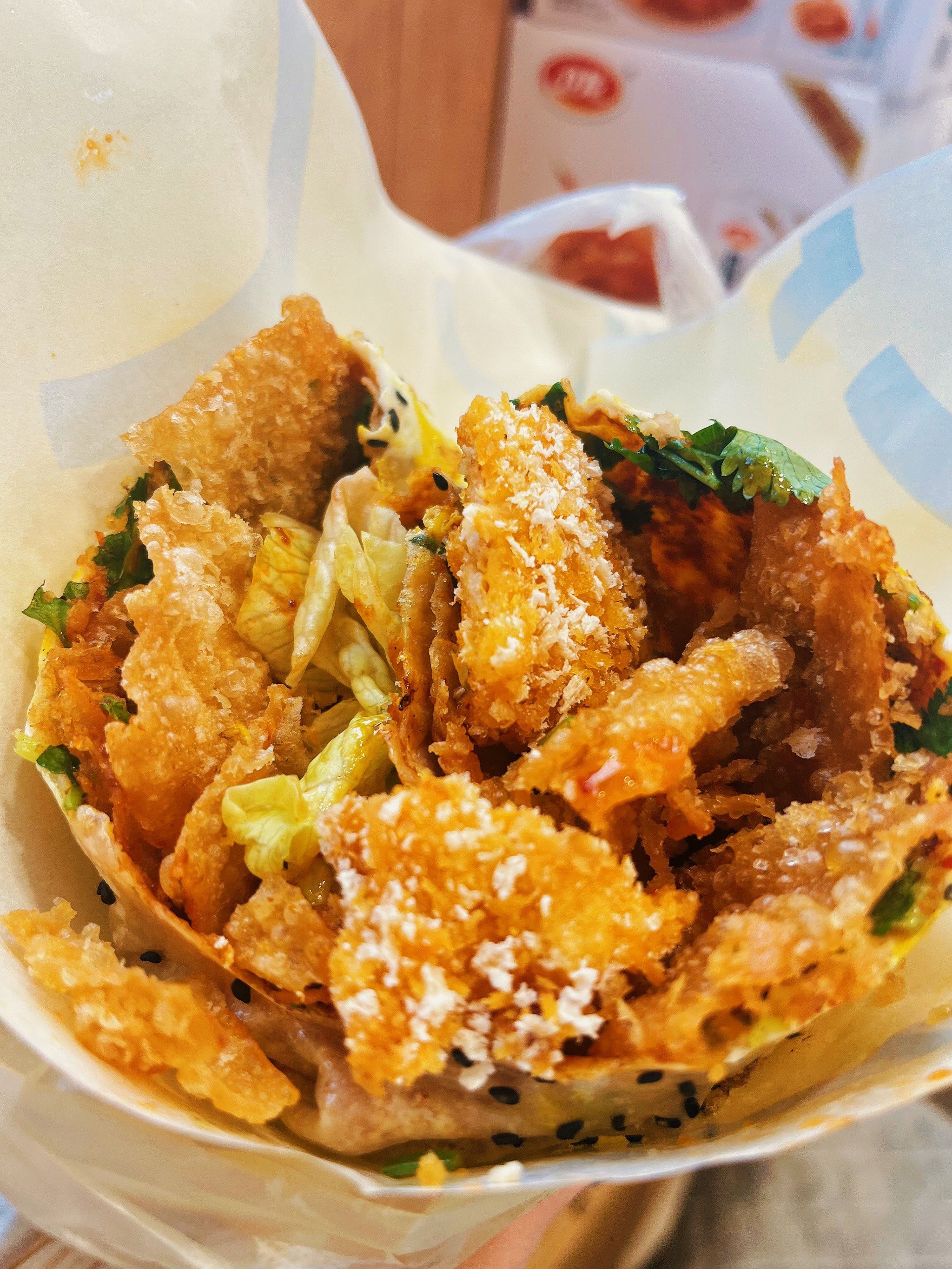 带大鸡排的鸡蛋饼!我甘愿天天早上炫它
