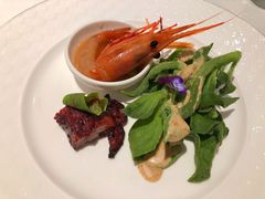 黑豚叉烧花雕牡丹虾冰草-Yan Ting 宴庭中餐厅(上海静安瑞吉酒店)