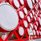 北京拍照🏮中国红锣鼓墙｜打卡奥林匹克公园