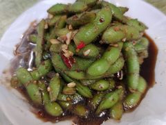 凉拌毛豆-十里铺铁板鱿鱼