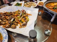 -东来菜馆•手抓海鲜家常菜•海鲜锅贴(鸽子窝店)