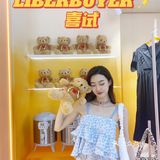 蛋糕裙上衣+高腰百搭牛仔裤这套真的很辣妹