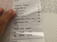 账单-Krčma Šatlava