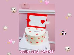 爱你主题款动物奶油蛋糕-艾加柒克蛋糕茶歇甜品台(春熙路店)