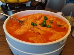 虾汤煮手工鲜腐竹-四道菜·福建菜馆(新街口金鹰店)