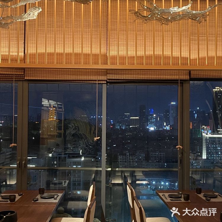 佛山高空铁板烧日料店俯瞰千灯湖全景好❗️美‼️