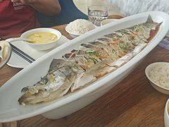 清蒸海鲜汁翘嘴大白鱼-花舍·新派粤菜·西餐·下午茶(亚运村·鸟巢店)