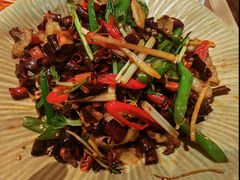 炒牛胸口油-浩海火燒雲傣家菜(芮欧百货店)