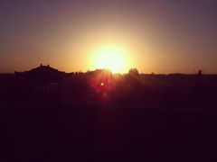 敦煌山庄摘星阁日落-敦煌山庄摘星阁