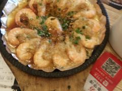 铁板蒜泥基围虾-粤仔湾砂锅粥(广益哥伦布店)