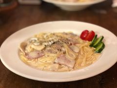 蘑菇培根白酱意粉-西关84·History·Art·Cafe