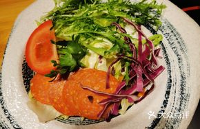 Salami Organic Vegetable Salad