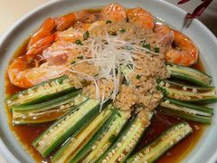 秋葵粉丝蒸大虾-枚青·临安酒肆(腾飞大厦店)