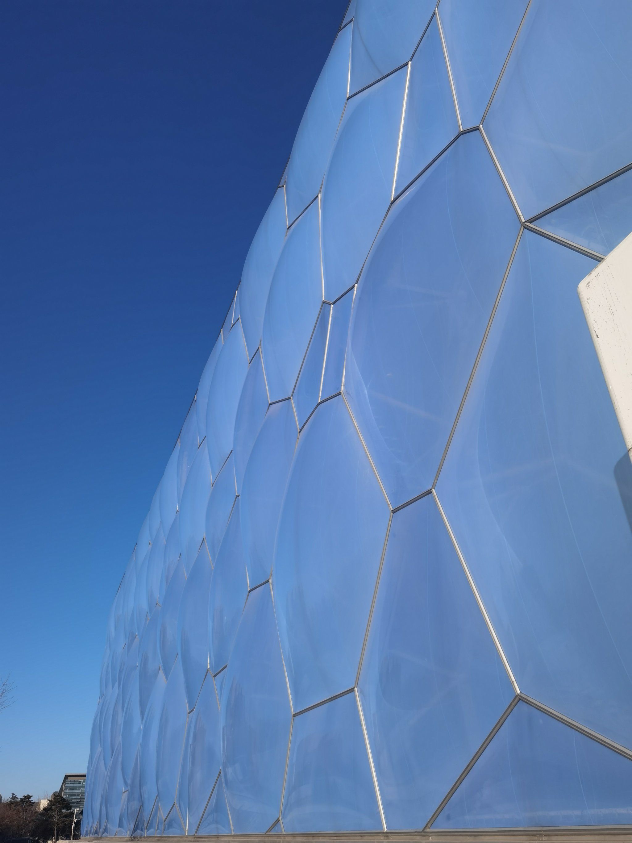 冬日里的水立方科技感尽显