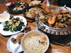 -东来菜馆•手抓海鲜家常菜•海鲜锅贴(鸽子窝店)