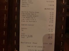 账单-Water Grill(圣莫妮卡店)