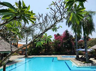 酒店的泳池很不错。泳池是海岛酒店的基本配置